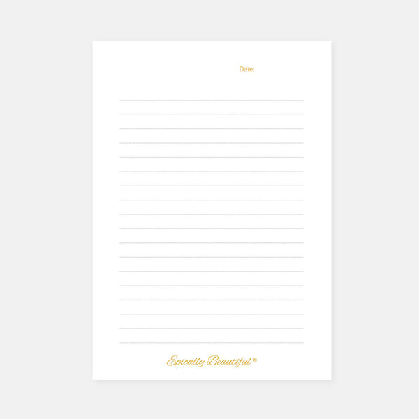 Modern Simplicity Lined Writing Paper. Full View.