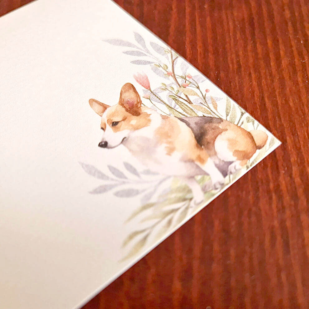 Editable Corgi Notes A6 Corgi Dog Notecards and Envelopes Giftset | Dog Stationery ...