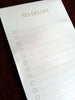 Classic Gold To Do List Notepads Angled Top View