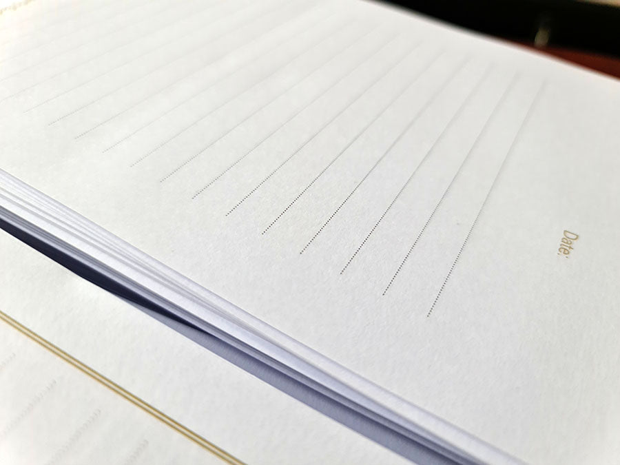 Modern Simplicity Lined Writing paper. Angled View photo.