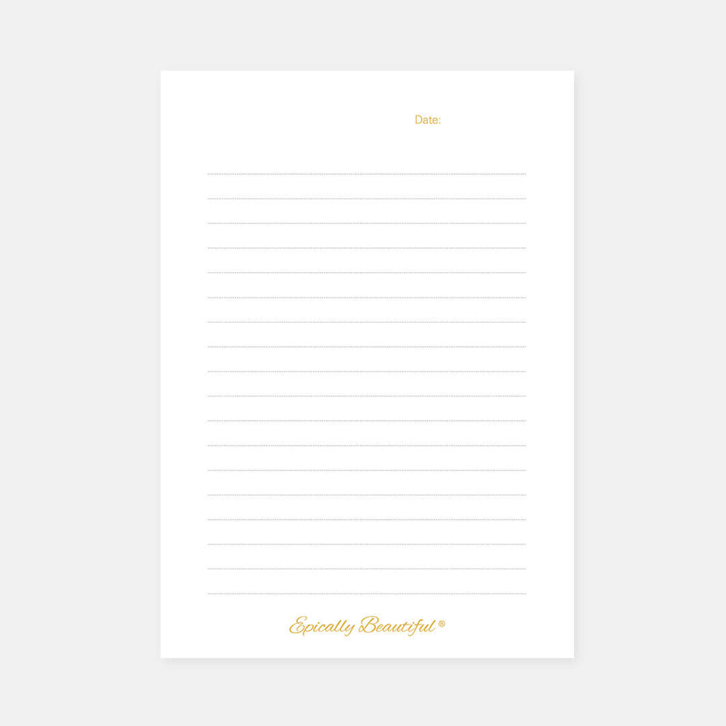 Modern Simplicity Lined Writing Paper. Full View.