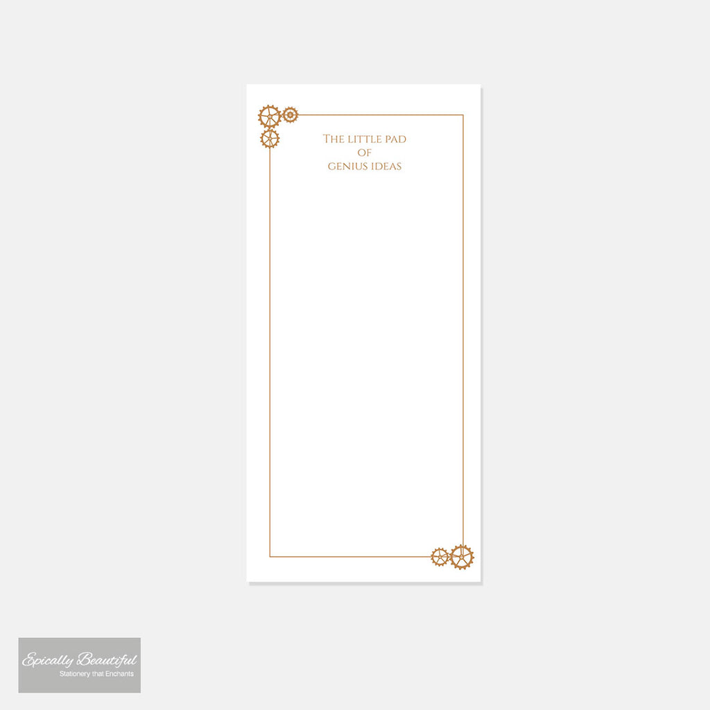 Victorian Steampunk Notepads for Messages. DL Size. Full View. 