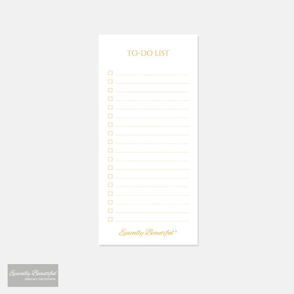 Classic Gold To Do List Notepads Full View